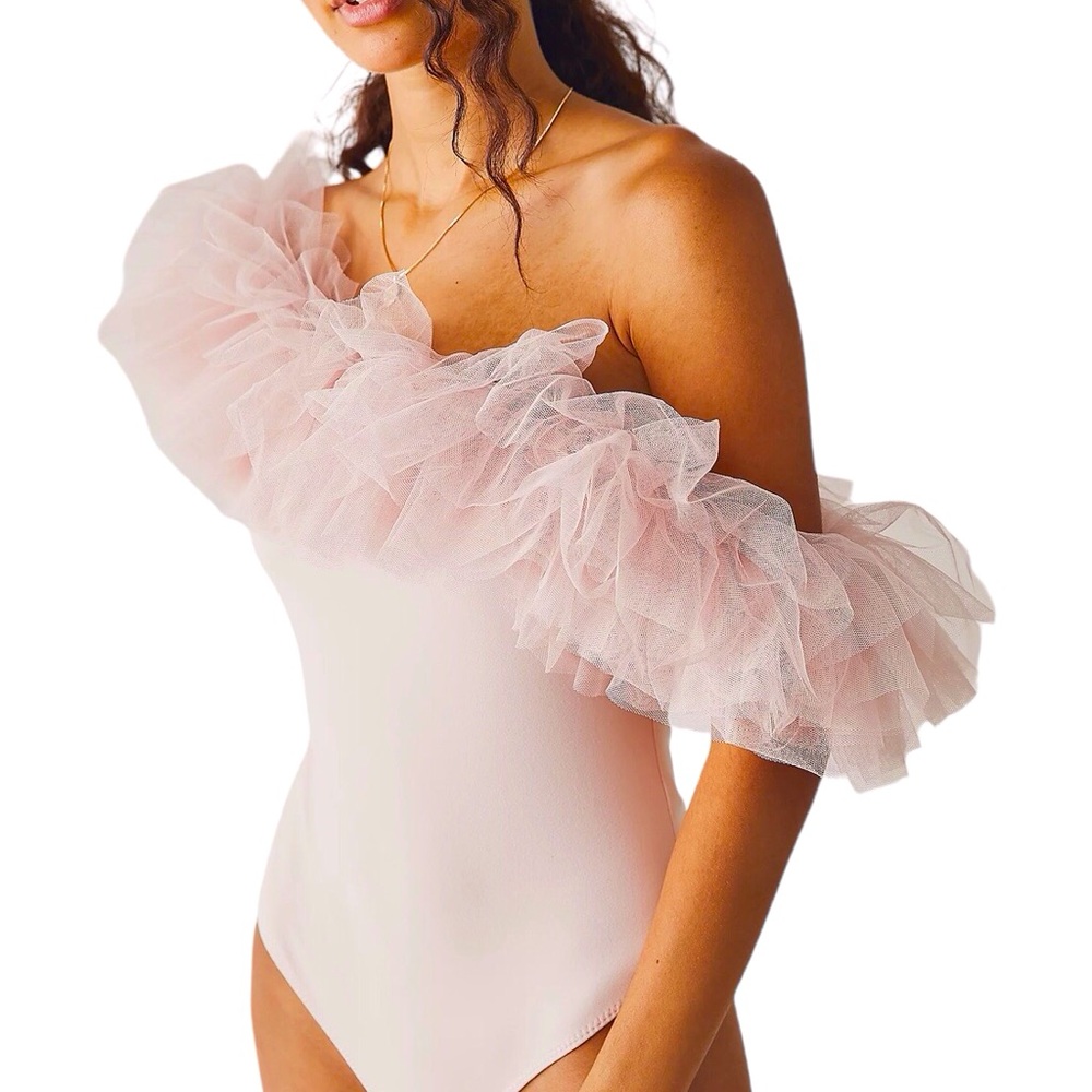 Free People Big Love Bodysuit Women Color Rose/Pink Size XS